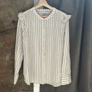 Women’s XL Old Navy Striped Blouse w/ ruffles *Like New*